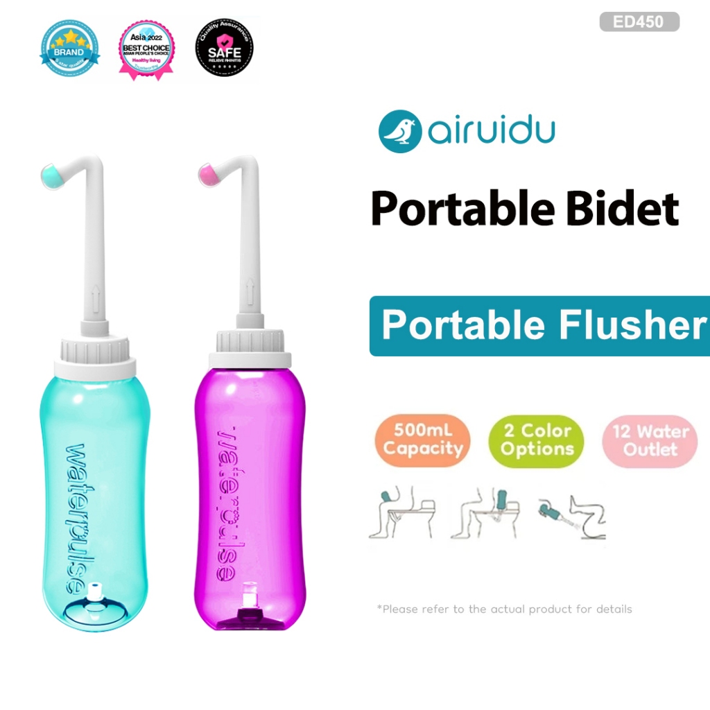 Airuidu ED450 ที่ฉีดก้นพกพา ที่ฉีดก้น ที่ฉีดชำระแบบพกพา 500ml Waterpulse พกพาสะดวก travel bidet ถูกสุขอนามัย portable bidet