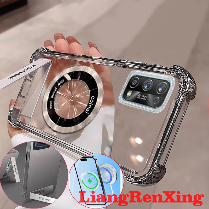 FOR เคส Case สำหรับ realme 7 Pro realme 7i realme C17 โทรศัพท์ปลอก softcase ล้างกันกระแทกที่ครอบการออกแบบใหม่ความงามที่ชัดเจนกับผู้ถือไร้สายแม่เหล็ก TMCBCX01