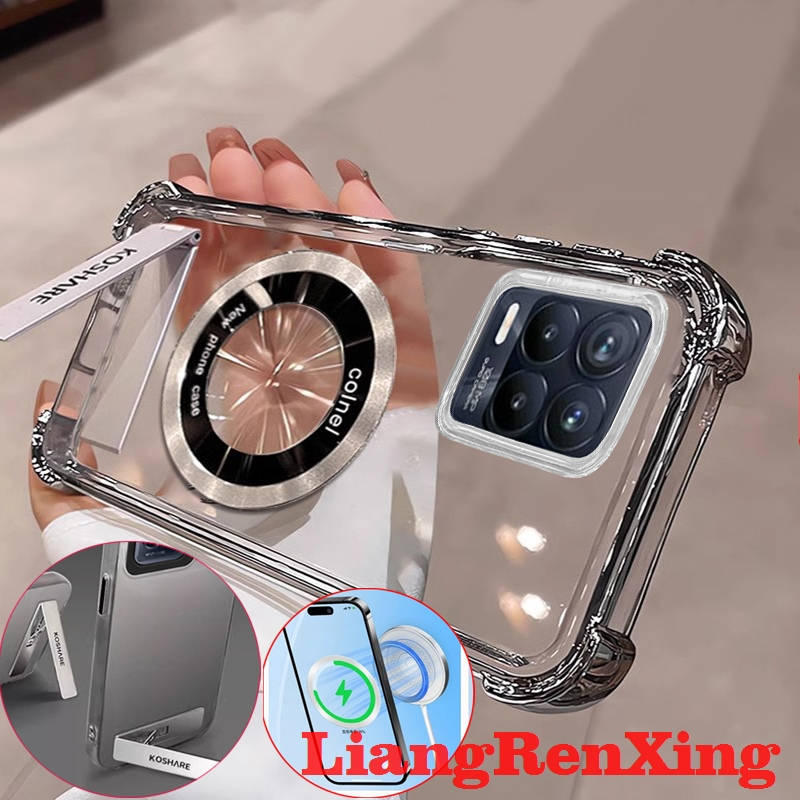 FOR เคส Case สำหรับ realme 8 Pro realme 8 4G realme 8 5G โทรศัพท์ปลอก softcase ล้างกันกระแทกที่ครอบการออกแบบใหม่ความงามที่ชัดเจนกับผู้ถือไร้สายแม่เหล็ก TMCBCX01