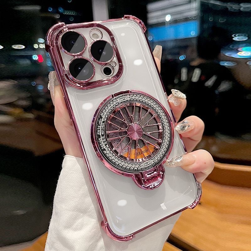 เคส Oppo A3X 4G A98 5G A97 5G A78 5G A53 A33 A76 A96 A92 A52 สี่มุม Anti Drop Gyro Stand กรณีโทรศัพท