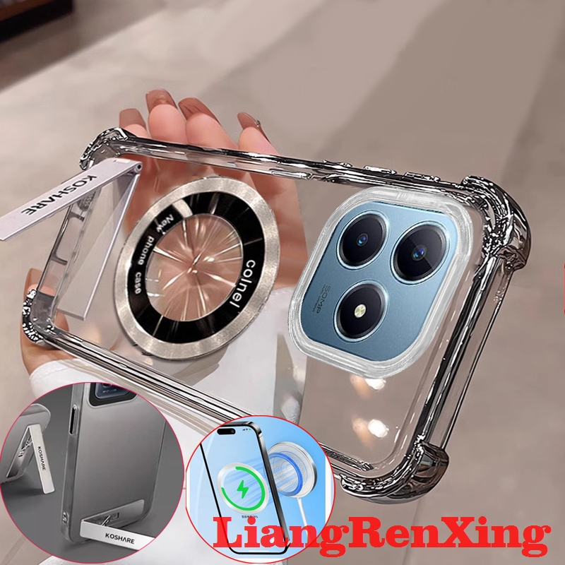 FOR เคส Case สำหรับ realme C63 realme C61 4G realme Note 60 2023 โทรศัพท์ปลอก softcase ล้างกันกระแทกที่ครอบการออกแบบใหม่ความงามที่ชัดเจนกับผู้ถือไร้สายแม่เหล็ก TMCBCX01