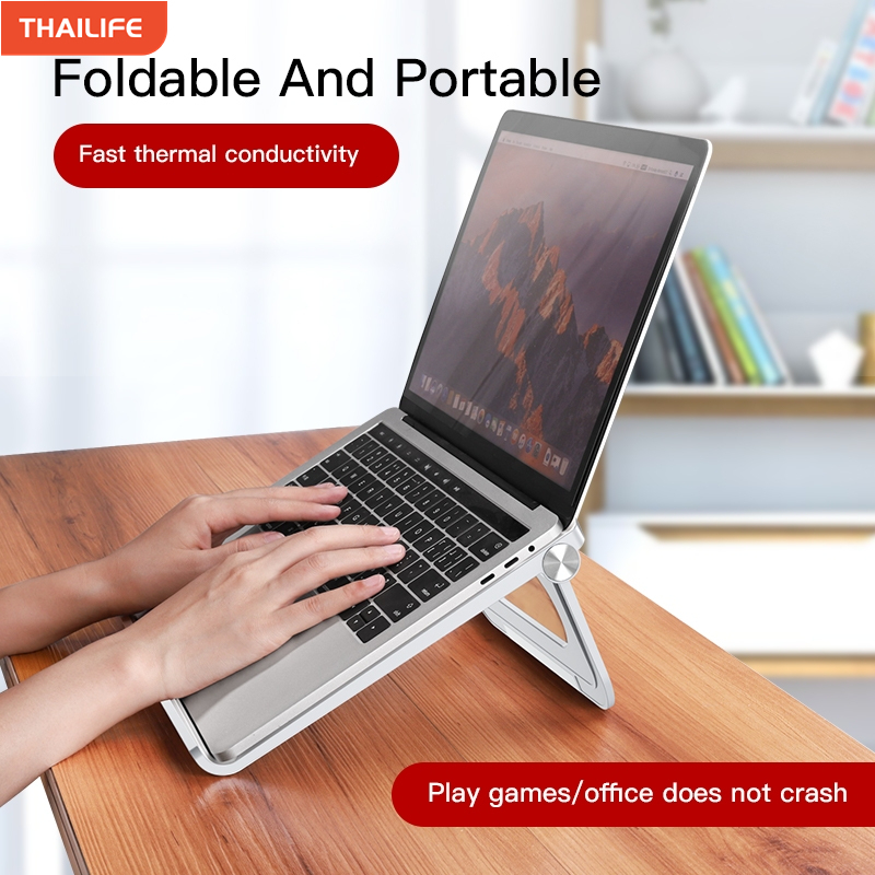 ขาตั้งคอมพิวเตอร์ขาตั้งเรียบง่ายแบบพกพาบรรยากาศพับได้ขาตั้งแท็บเล็ตขนาดใหญ่กันลื่นมั่นคง
