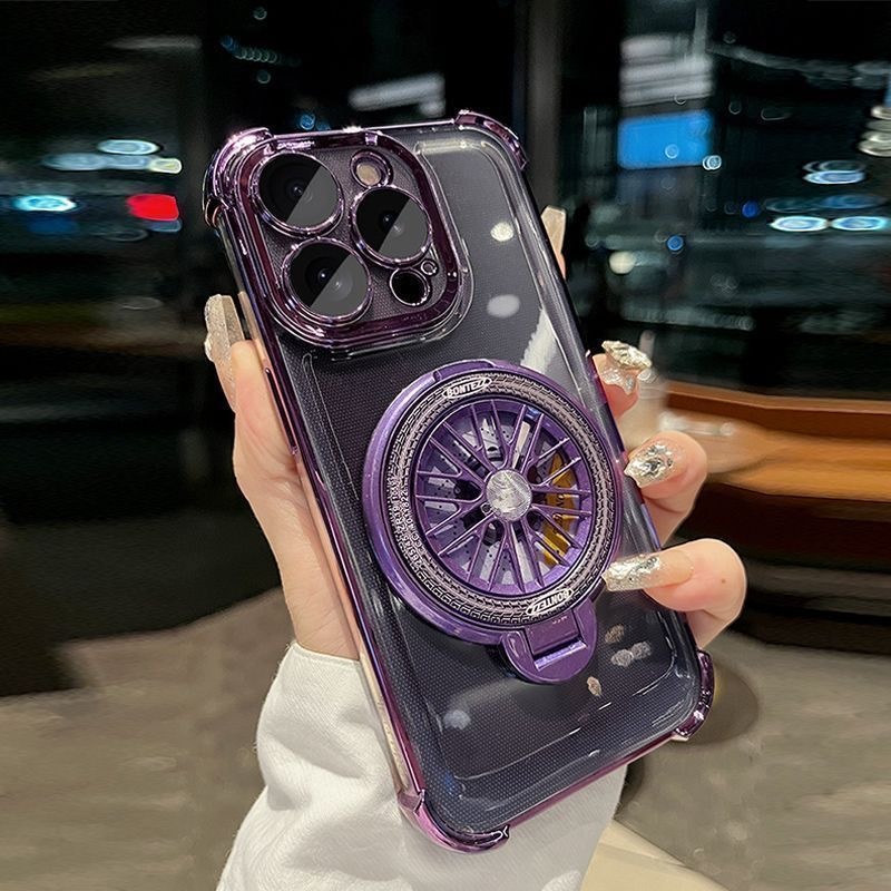 เคส For Realme C53 C51 C35 C33 C31 C55 C61 C63 Note 50  สี่มุม Anti Drop Gyro Stand กรณีโทรศัพท์