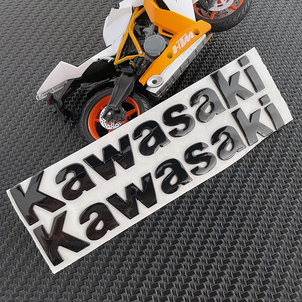 3D รถจักรยานยนต์ Kawasaki LOGO Decal สติกเกอร์สําหรับ Kawasaki NINJA 250R 300R ZX6R ZX R6 636 ZX10R Z1000XS Z1000 Z800 ZX7R ZX9R ER6N ER6F - รูปที่ 7