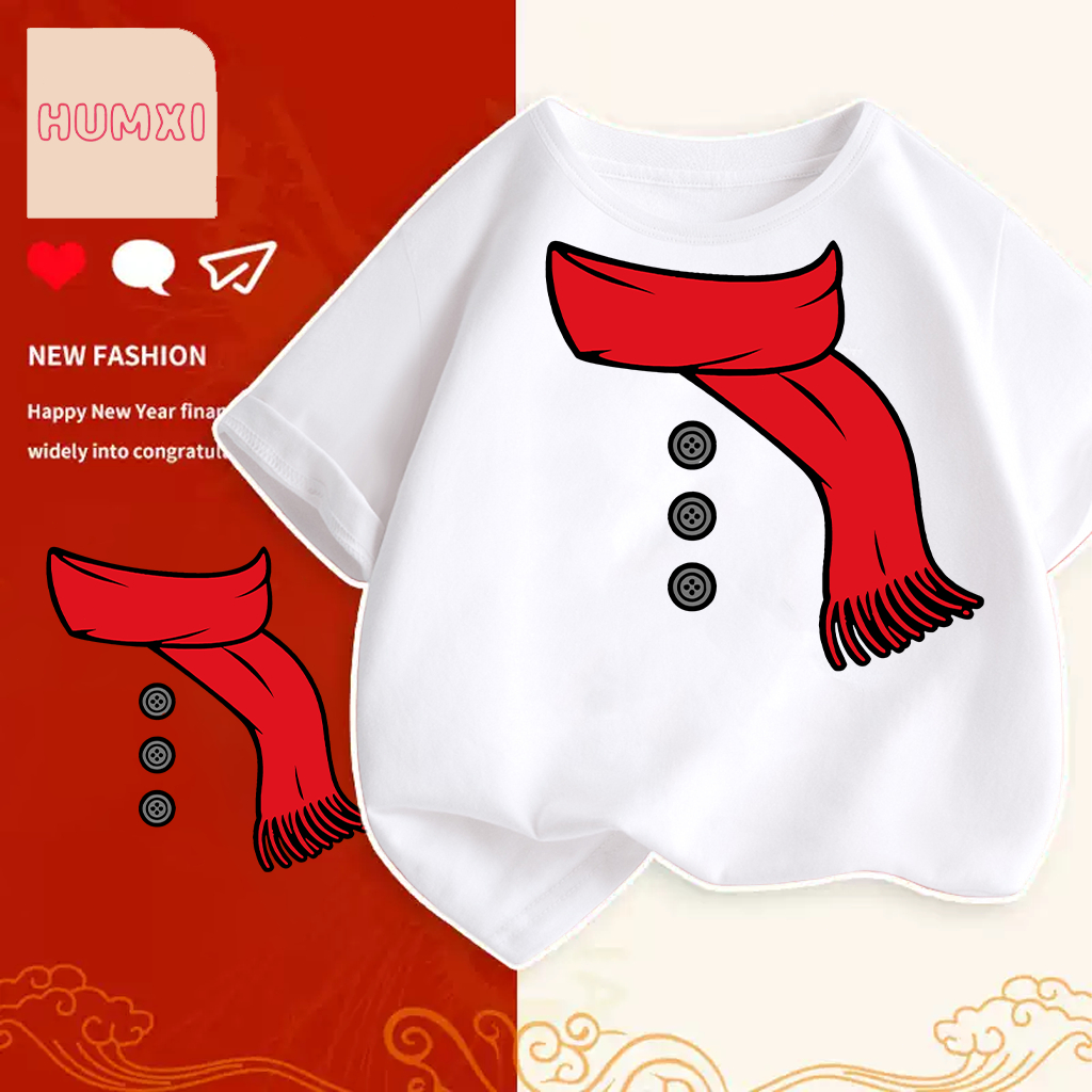 เสื้อคริสมาสต์ Happy New Year & Merry Christmas x Capybara ลายน่ารักๆ ผ้า Cotton ใส่สบาย สีสันสดใส ขนาด S-5XL 100-150cm