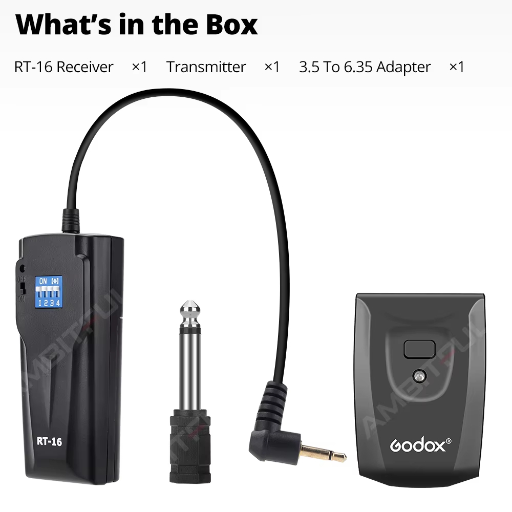Godox 16 ช่อง RT-16 ไร้สาย/วิทยุสตูดิโอแฟลชทริกเกอร์พร้อมตัวรับสัญญาณชุดสําหรับ Canon Nikon Pentax Slr กล้อง K-150A K-180A