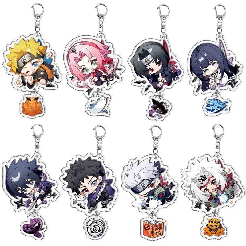 อะนิเมะ Naruto Shippuden Uzumaki Kakashi SASUKE จี้อะคริลิคพวงกุญแจคอลเลกชันของขวัญคอสเพลย์
