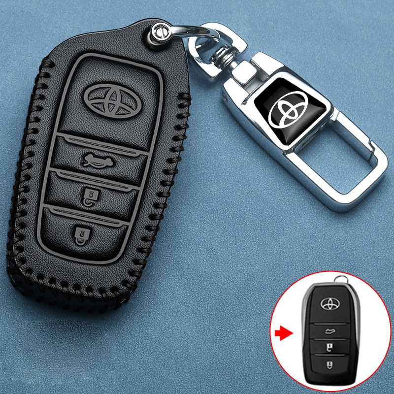 Toyota ของแท้หนังรถ Remote Key สําหรับ Toyota fortuner/Rocoo/revo Key Cover Toyota Key Case พวงกุญแจอุปกรณ์เสริม - รูปที่ 4