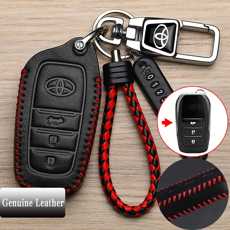 Toyota ของแท้หนังรถ Remote Key สําหรับ Toyota fortuner/Rocoo/revo Key Cover Toyota Key Case พวงกุญแจอุปกรณ์เสริม - รูปที่ 5