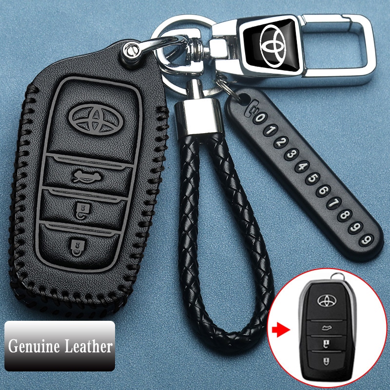Toyota ของแท้หนังรถ Remote Key สําหรับ Toyota fortuner/Rocoo/revo Key Cover Toyota Key Case พวงกุญแจอุปกรณ์เสริม - รูปที่ 6