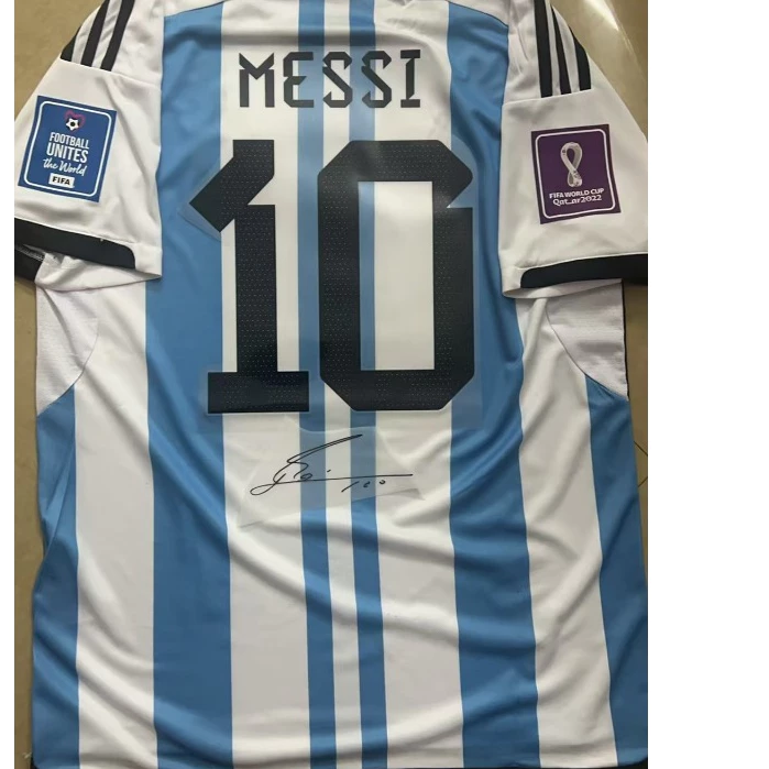 2022 Argentina Home MESSI เสื้อฟุตบอลฟุตบอลโลก