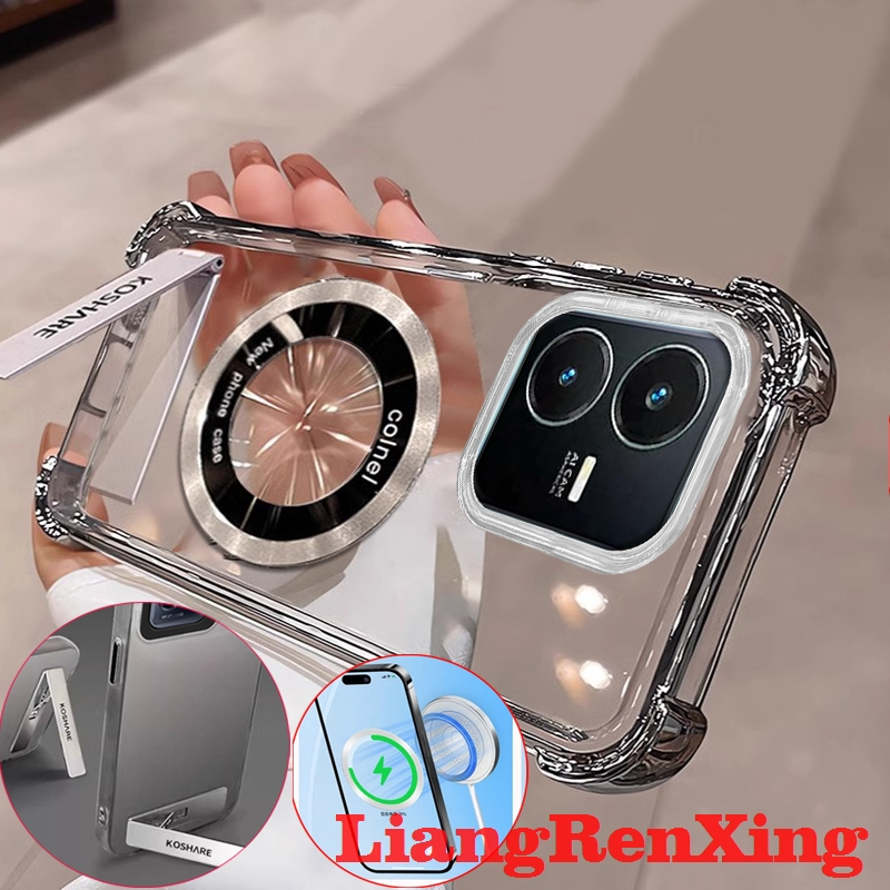 FOR เคส Case สำหรับ VIVO Y22 5G 2022 VIVO y22s 5G โทรศัพท์ปลอก softcase ล้างที่ครอบการออกแบบใหม่ความงามที่ชัดเจนกับผู้ถือไร้สายแม่เหล็ก tmcbcx01