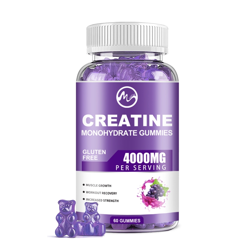 Minch Creatine Monohydrate Gummies พร้อมคอลลาเจน BBCA 3000 มก. ความแข็งแรงของรากดอกทานตะวันทันที สํา