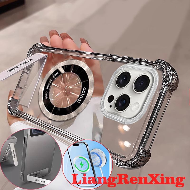 FOR เคส Case สำหรับ iPhone 14 PRO MAX iPhone 14 plus iPhone 14 Pro iPhone 15 PRO MAX Case softcase ล้างการออกแบบใหม่ความงามที่ชัดเจนกับผู้ถือไร้สายแม่เหล็ก TMCBCX01