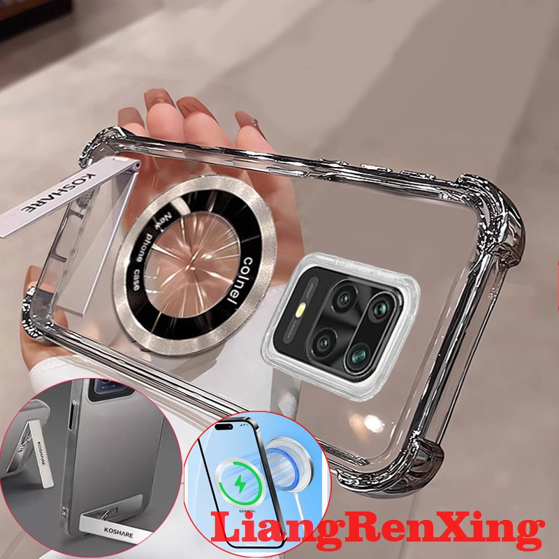 FOR เคส Case สำหรับ redmi Note 9S Xiaomi redmi Note 9 Pro โทรศัพท์ปลอก softcase ล้างกันกระแทกที่ครอบการออกแบบใหม่ความงามที่ชัดเจนกับผู้ถือไร้สายแม่เหล็ก TMCBCX01