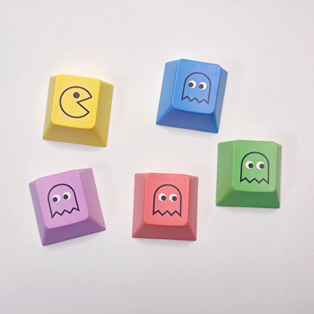 5 ชิ้น R4 กินถั่วส่วนบุคคล Keycap PACMAN Keycap PBT ระเหิดคีย์บอร์ด Keycap