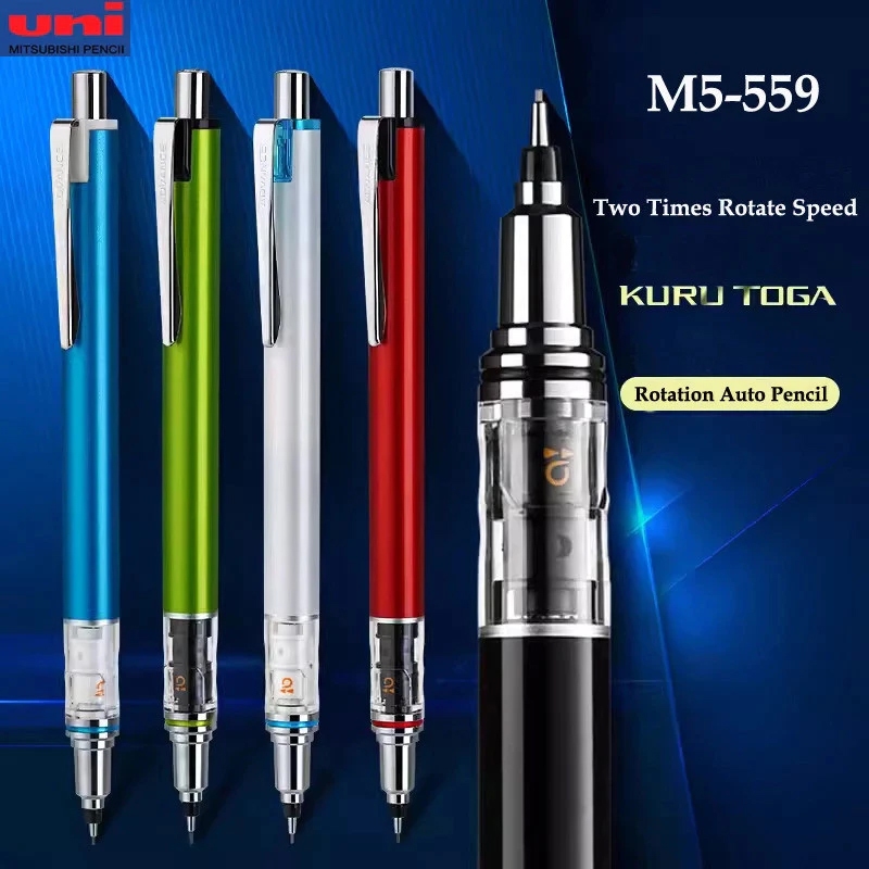 1 ชิ้น Uni M5-559 ดินสอกดโรตารี 0.5 มิลลิเมตรดินสอกด Kuru Toga ADVANCE จุดศูนย์ต่ําของแรงโน้มถ่วง