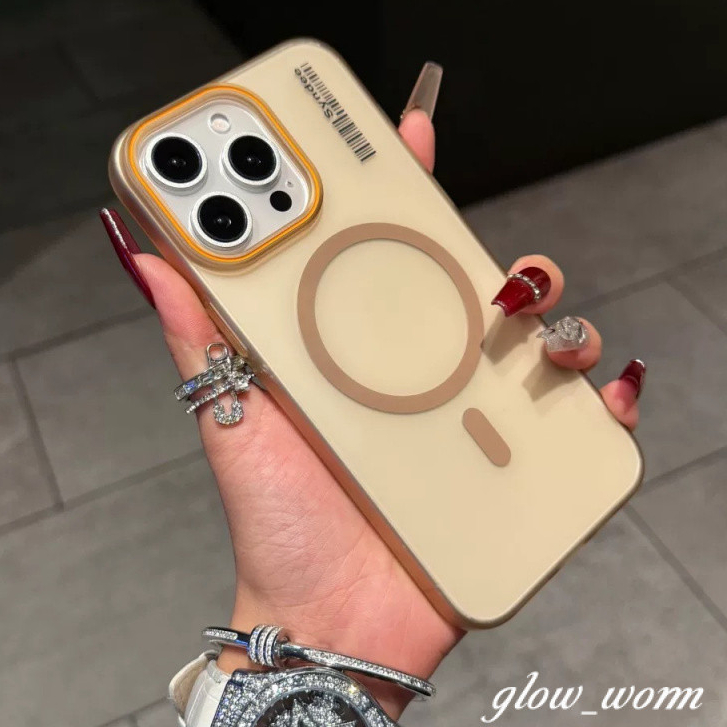 Magnetic Desert Titaniumเคสโทรศัพท์เข้ากันได้สําหรับiPhone 16 15 14 13 12 11 Pro Max Plusไร้สายMatte Cover