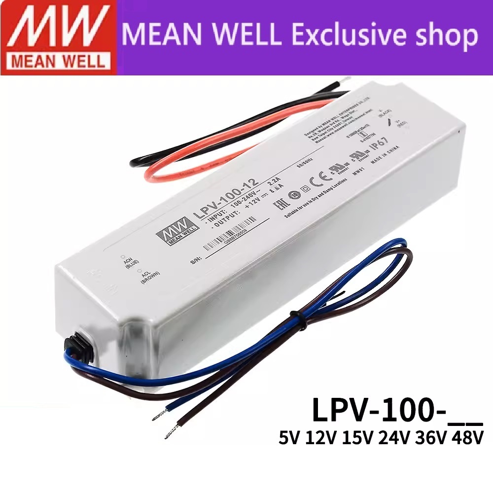 MEAN WELL LPV-100 LPV-100-5 LPV-100-12 LPV-100-24 LPV-100-36 LPV-100-48 100W เอาต์พุตเดี่ยว Switchin