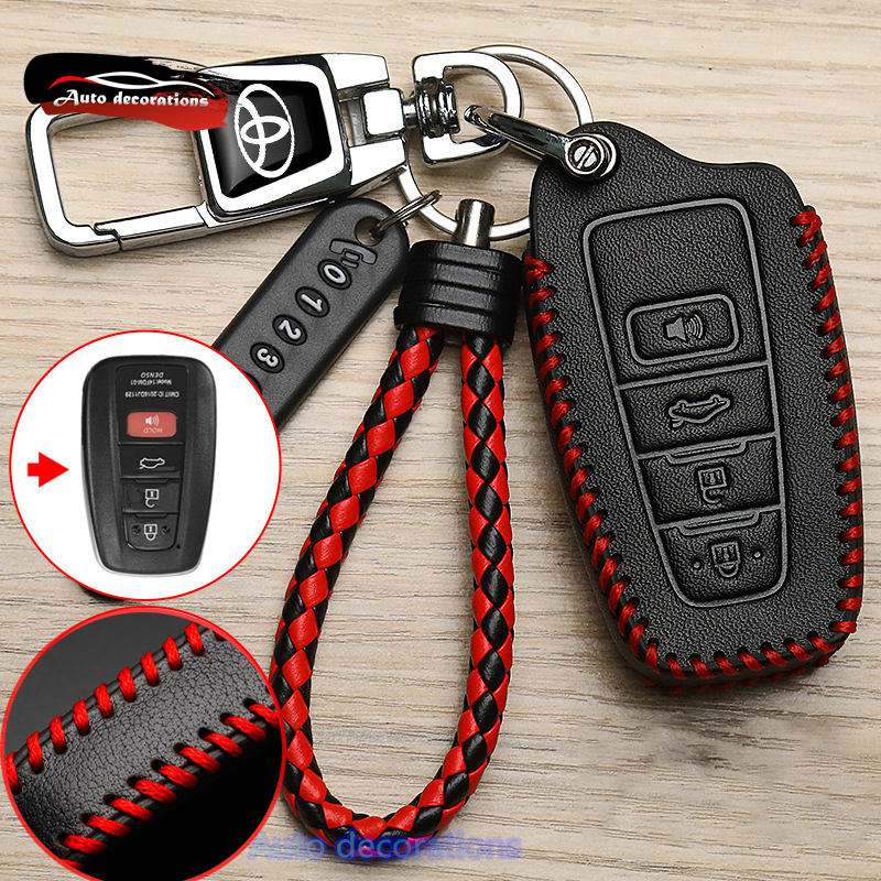 4ปุ่มเคสกุญแจรถโตโยต้าสําหรับโตโยต้า Corolla CROSS ALTIS CAMRY ปลอกกุญแจพวงกุญแจโตโยต้า