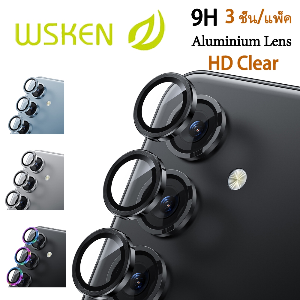 【Local】Wsken 9H Aluminium Lens for Samsung Galaxy S24 FE ฟิล์มกระจกกล้องใช้สำหรับ S25 Ultra S24 Ultra กระจกกันเลนส์กล้อง ฟิล์มกล้อง กระจกกันรอย เลนส์กล้อง S24 Plus Camera Lens Protector S23/S22 Ultra กันกระแทก ฟิล์มกระจกเต็มจอ