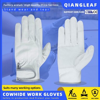 Qiangleaf หนังวัวประเภทต่างๆป้องกันทุกวันรักษาเครื่องจักรซ่อมรถยนต์กลางแจ้งหนังถุงมือทํางานมุสลิมที่มีอยู่ญี่ปุ่นผลิตภัณฑ์หางเดียวคอลเลกชันโปรโมชั่นพิเศษ 2,000,2001,2002,2300 (4รูปแบบ)
