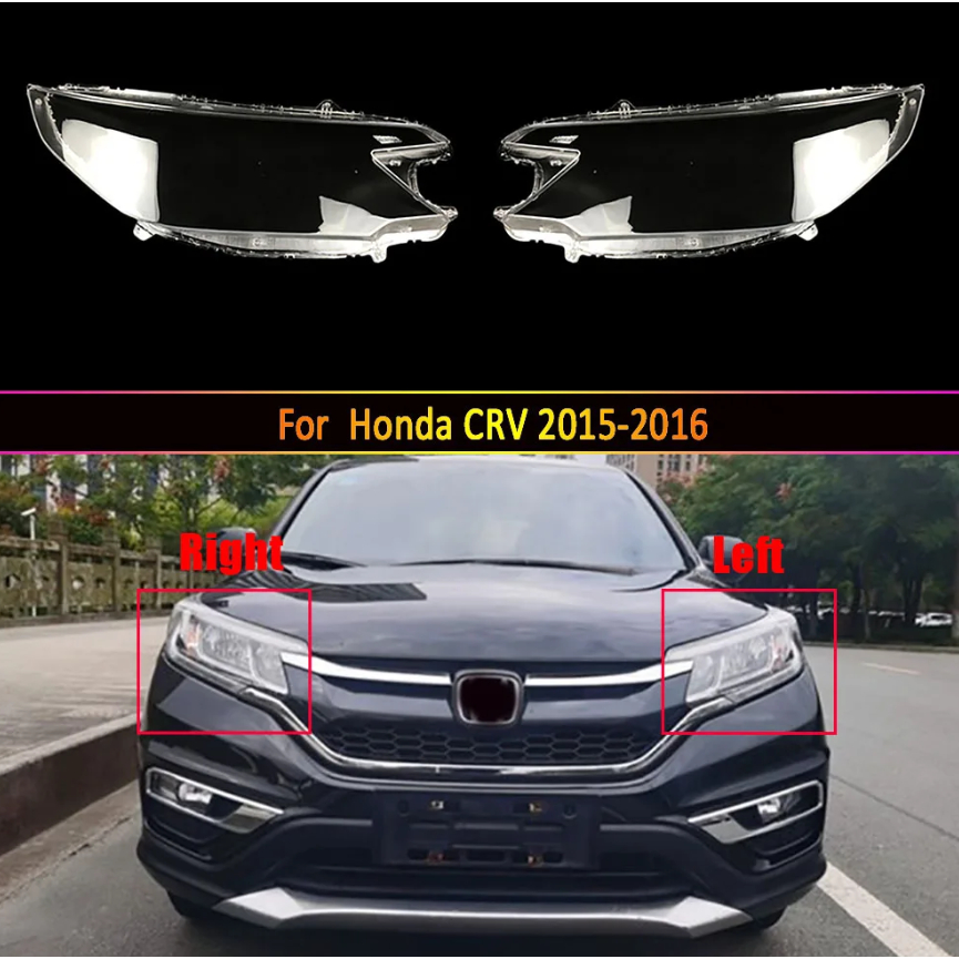 ฝาครอบเลนส์ไฟหน้า เลนส์ไฟหน้ารถสําหรับ Honda CRV 2015 2016 เปลี่ยนเลนส์รถยนต์ฝาครอบเปลือกอัตโนมัติ
