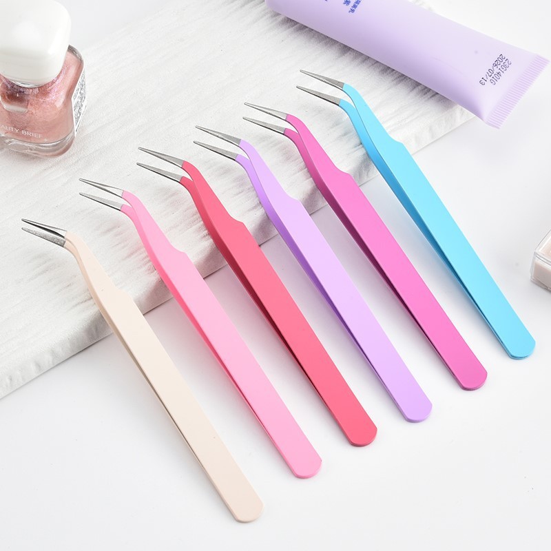 แหนบสติกเกอร์ Handmade Tweezer สแตนเลส Macaron Tweezer