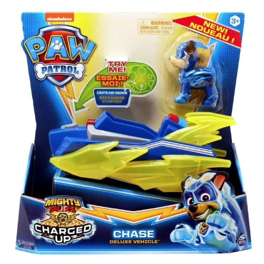 Paw Patrol Mighty Pups Charged Up Chase Deluxe Vehicle with Lights and Sounds Paw Patrol Mighty Pups