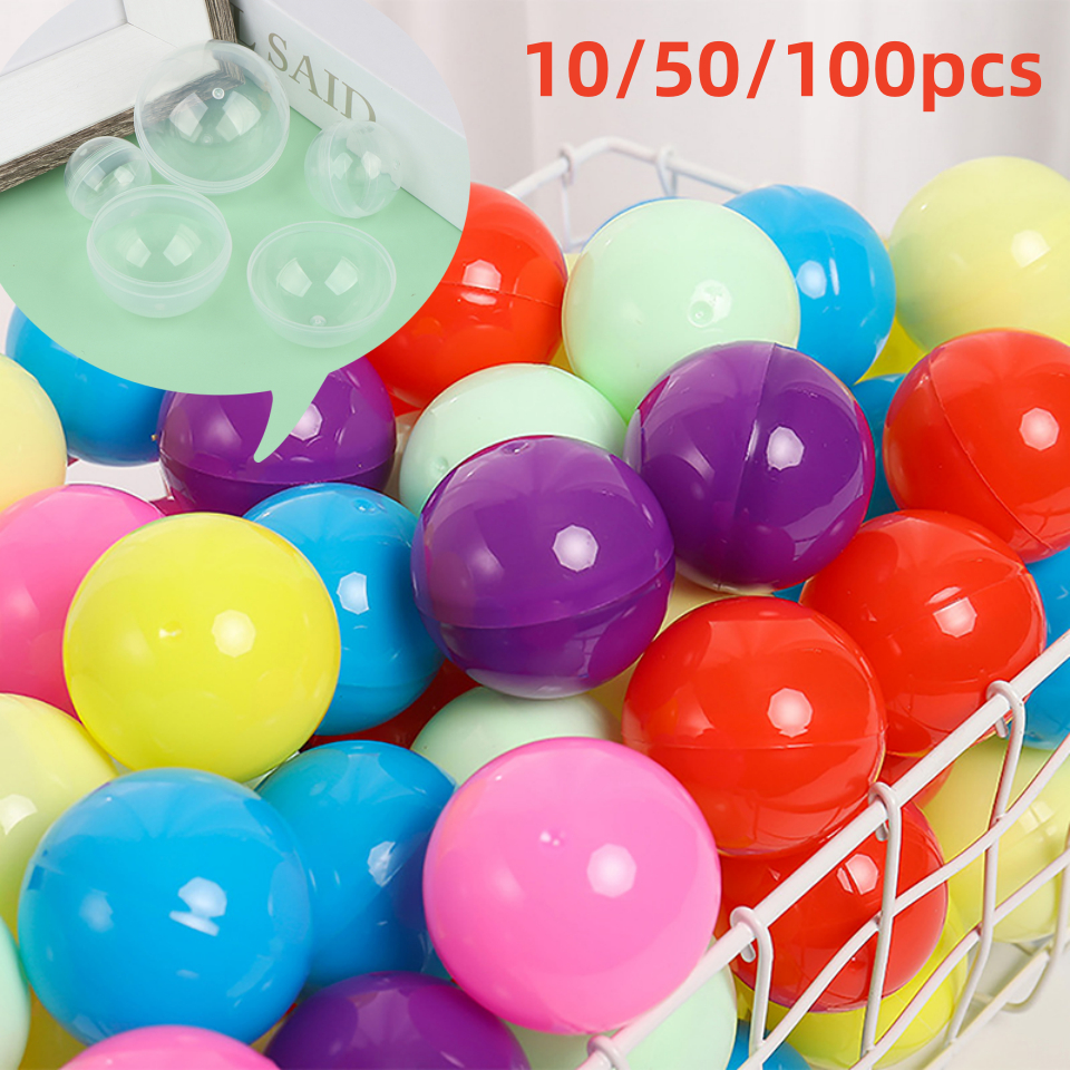 Egn 50/100PCS แคปซูลใสของเล่น Surprise Ball คอนเทนเนอร์ขนาดเล็ก Make Things รุ่น N