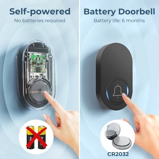Smatrul Wireless Doorbell ไฟฟ้า 2-3 ชั้น 120 db กันน้ํา US Plug แบตเตอรี่ Requred ไม่ต้องใช้แบตเตอรี่
