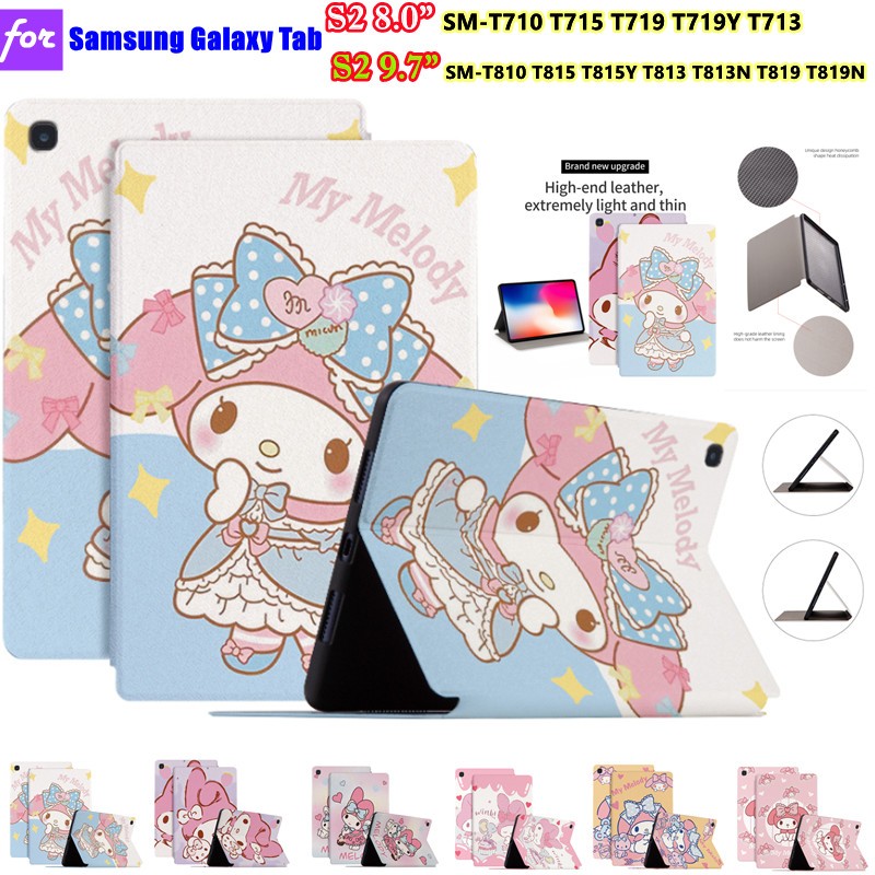 My Melody น่ารักการ์ตูนสําหรับ Samsung Galaxy Tab S2 8.0 " 9.7 "SM-T710 T715 T719 T719Y T713 SM-T810