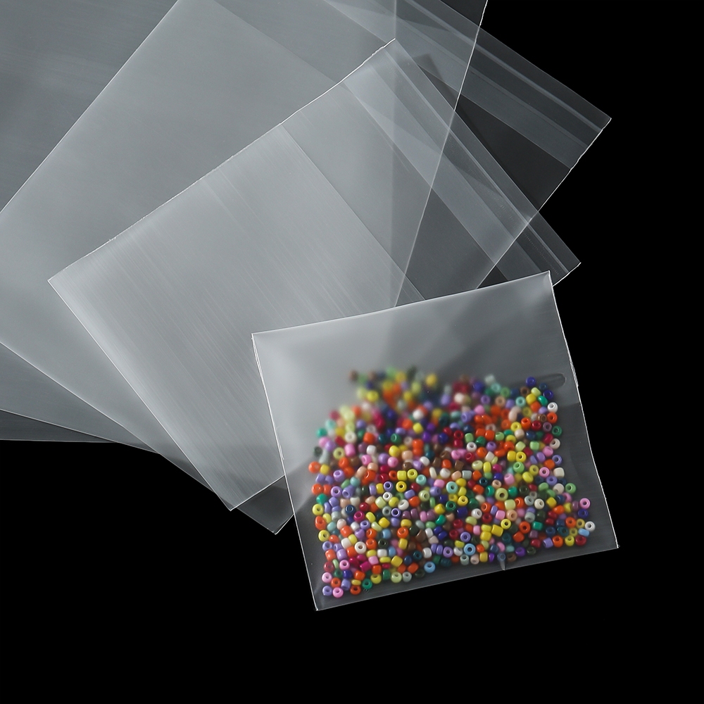 St. kunkka 100 ชิ้น โปร่งใสซีลกาวตนเองถุงเก็บพลาสติก OPP แพ็คขึ้น กระเป๋าแขวน - รูปที่ 2