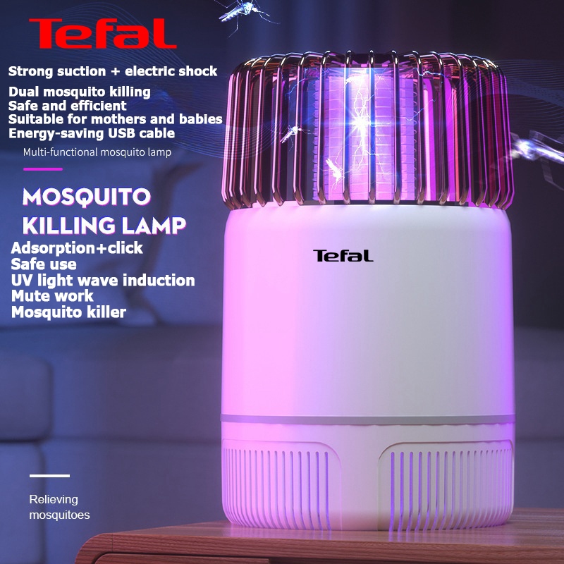 Tefal โคมไฟฆ่ายุง 360°สามมิติดึงดูดยุง ฆ่ายุงในวินาที สตรีมีครรภ์และทารกใช้ได้ เครื่องกำจัดยุง โคมไฟดักยุง โคมดักยุง ที่ไล่ยุงไฟฟ้า เครื่องดูดยุง ยากันยุงไฟฟ้า การดูดซับ + คลิกปลอดภัยต่อการใช้งาน ความรู้สึกของคลื่นแสงยูวี