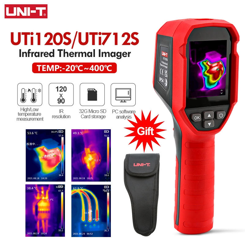 Uni-t UTi120S UTi712S Thermal Imager 12090 พิกเซล -20℃~400℃ สําหรับตรวจสอบ PCB HVAC