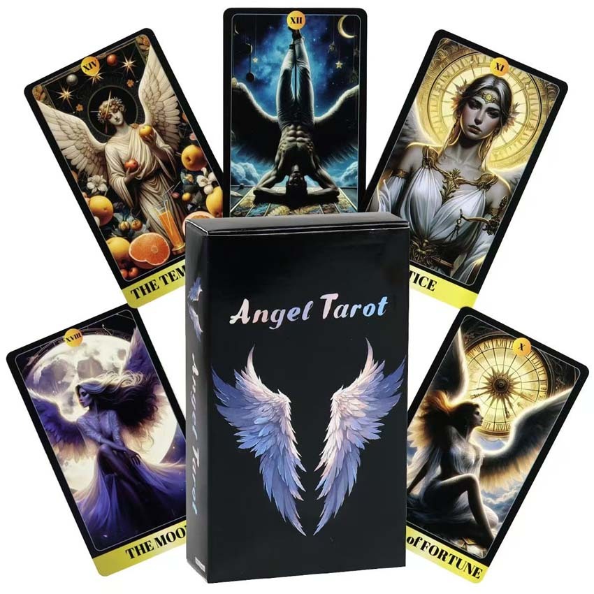 10x6 ซม. เกมกระดานไพ่ทาโรต์แองเจิลไม่มีคู่มือ