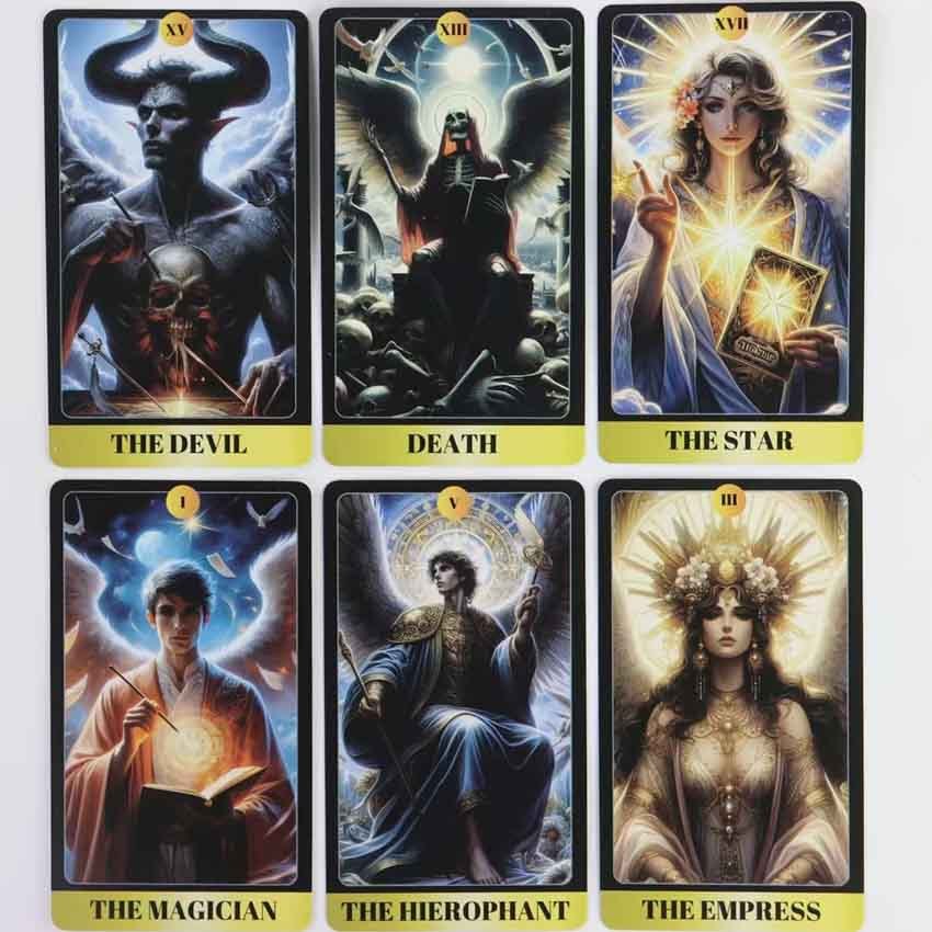 10x6 ซม. เกมกระดานไพ่ทาโรต์แองเจิลไม่มีคู่มือ - รูปที่ 2