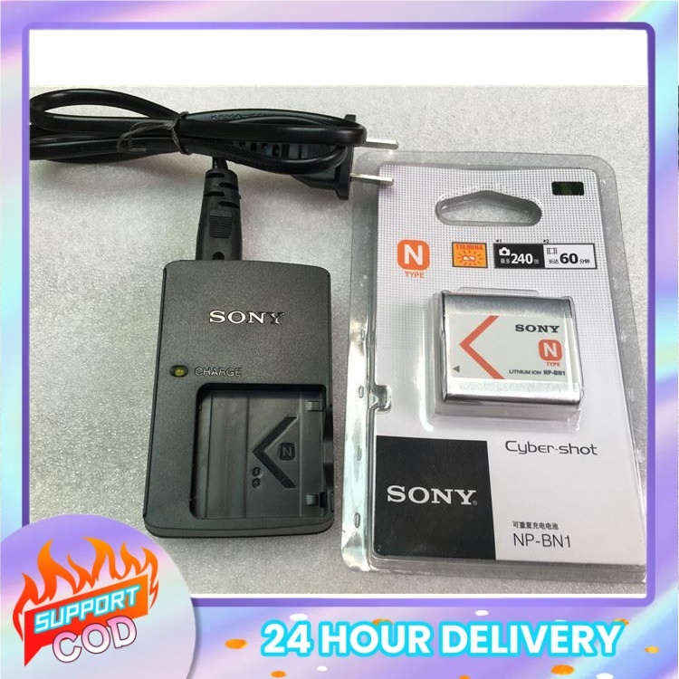 Sony DSC-W320 W510 W520 W610 W630 W690 กล้อง NP-BN1 แบตเตอรี่ + เครื่องชาร์จ