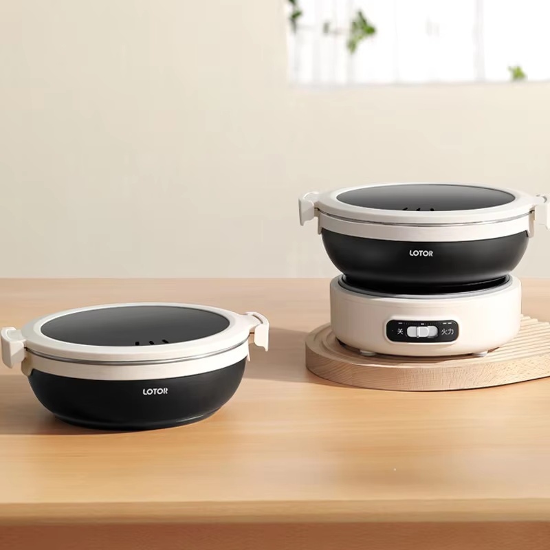Xiaomi Youpin Lotor แยกหม้อหุงข้าวไฟฟ้าพับมัลติฟังก์ชั่ไฟฟ้ากระติกน้ําร้อน 1.2L หม้อขนาดใหญ่แบบพกพา Multicooker Travel พับหม้อหุงข้าวแยกหม้อร้อน 304 สแตนเลส E