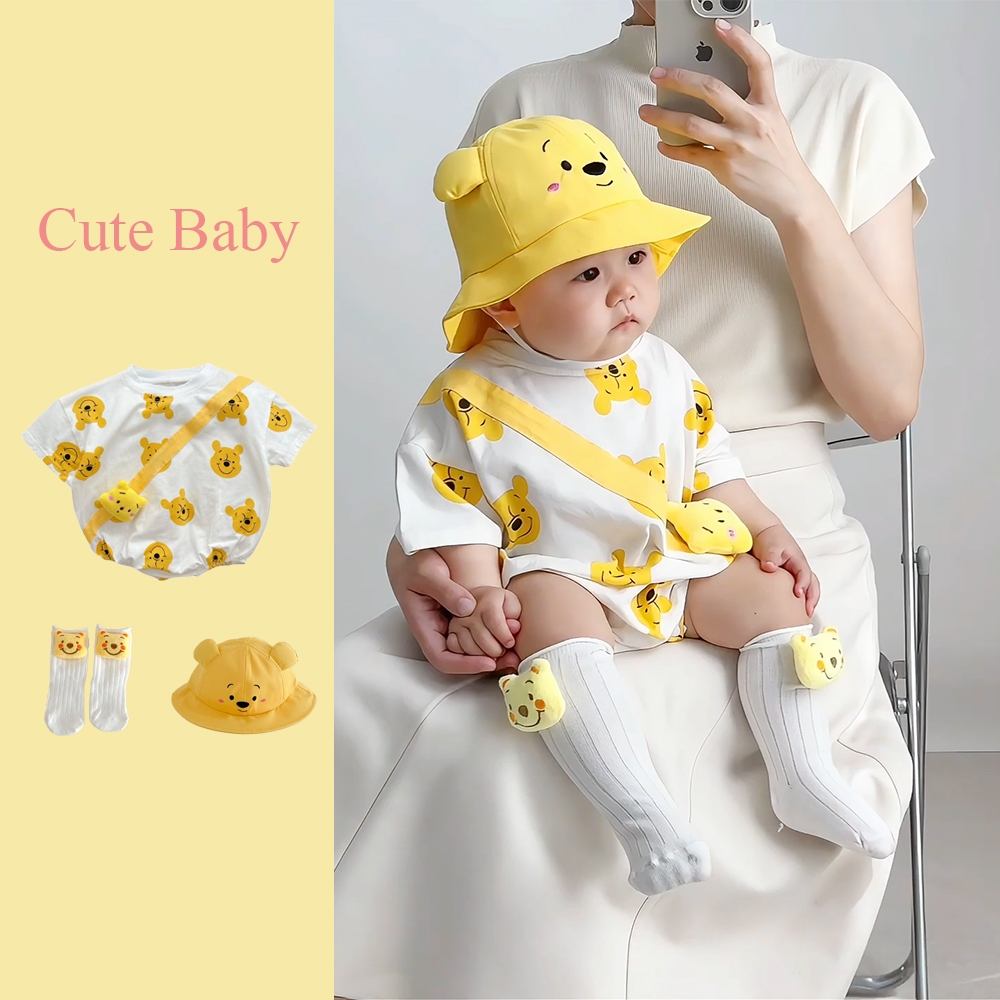 เสื้อผ้าเด็กแรกเกิด Jumpsui 0-24 เดือนเด็กทารก Winnie the Pooh การ์ตูนเสื้อผ้า Romper