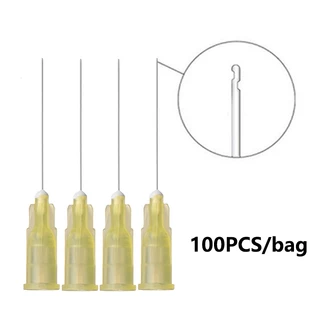 100 ชิ้น/ถุงทันตกรรม Endo ชลประทานเข็มเคล็ดลับทันตกรรม Root Canal Lateral ชลประทานเข็มเส้นผ่านศูนย์กลาง 0.3/0.4/0.5 มม.ทันตกรรมเครื่องมือ