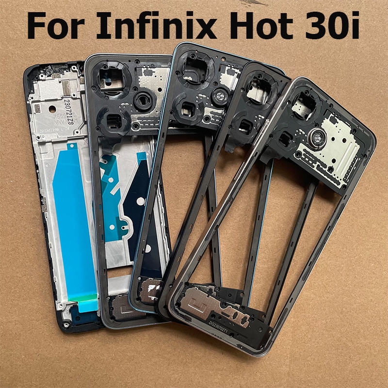 สําหรับ Infinix Hot 30i ด้านหน้ากรอบกลางกลับกรณีกลางแผ่นเปลี่ยน X669