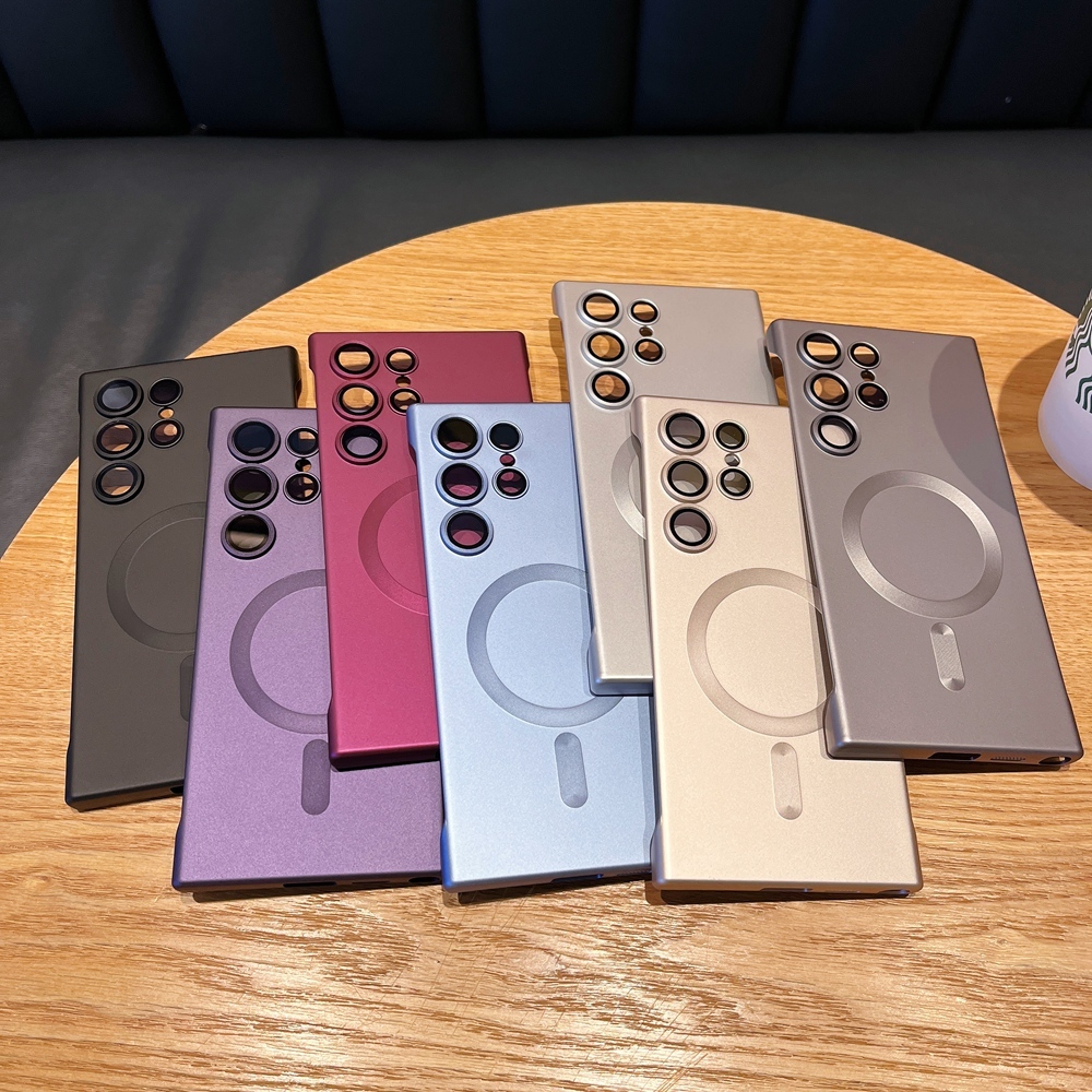 ภาพวาดสีน้ํามันไร้กรอบเคสโทรศัพท์แม่เหล็กสําหรับ Samsung Galaxy S25 S24 S23 Ultra Glass เลนส์ฝาครอบป้องกัน