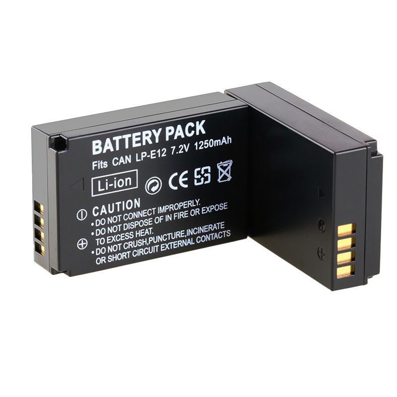 Puantes LP-e12/e12 แบตเตอรี่กล้อง + USB 2 สล็อตเครื่องชาร์จ LCD สําหรับ Canon EOS M M2 M50 M100 100D Kiss x7 Rebel SL1