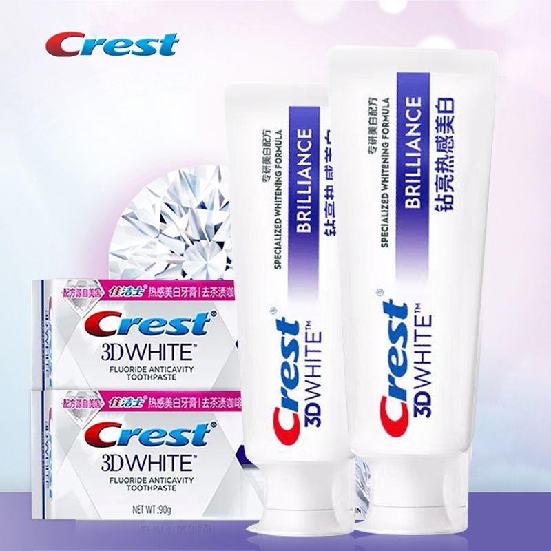 ยาสีฟัน crest 3D White Gigi crest ยาสีฟันไวท์เทนนิ่ง Mutihkan crest 3D Whitens ยาสีฟัน 90g