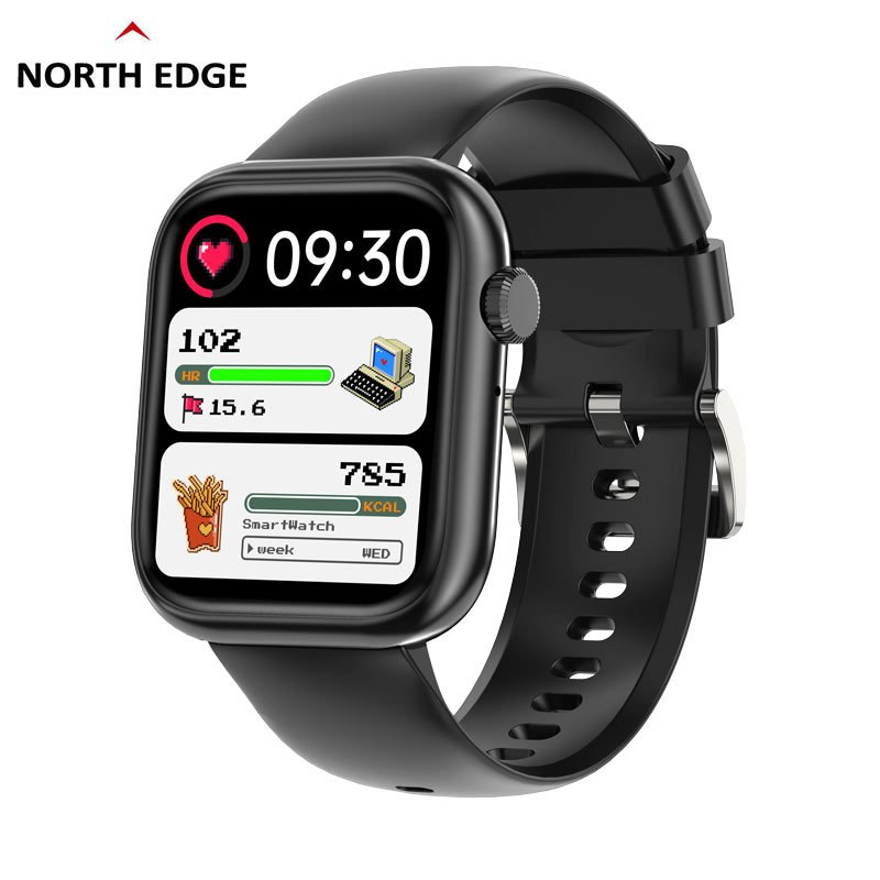 North Edge G104 สมาร์ทวอทช์สำหรับผู้ชายเครื่องบันทึกแคลอรี่วิ่งขี่จักรยานผ่านบลูทูธสมาร์ทวอท์ชกีฬาใน