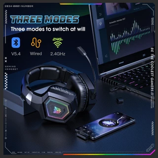 Onikuma GT806 Three Mode Headphone หูฟังเกมมิ่ง 3 โหมด Bluetooth 5.3 / 2.4G / AUX 3.5mm.