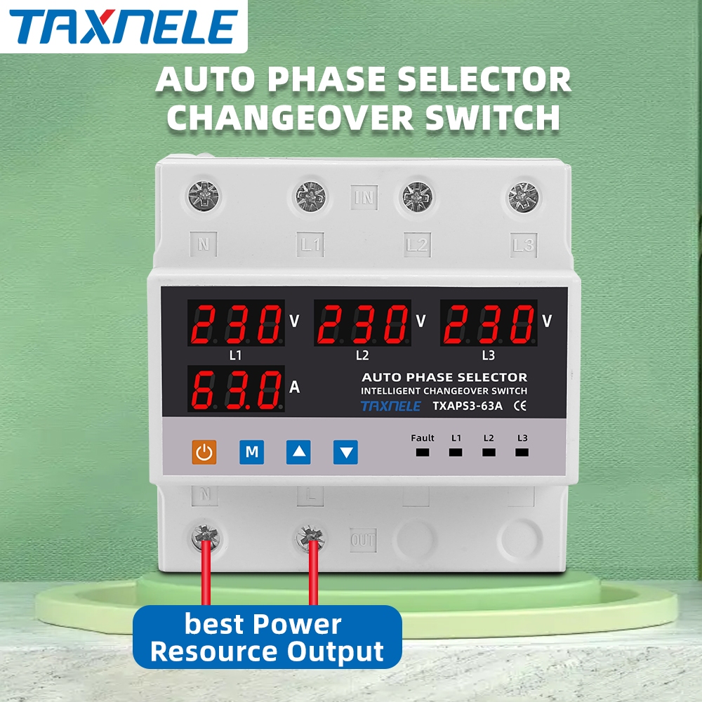สวิตช์โอนอัตโนมัติ ATS ป้องกันแรงดันไฟฟ้าเกิน 63A 100A