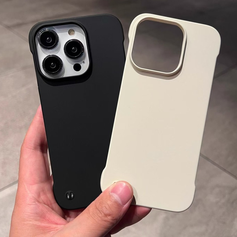 Slim Scrub Hard PC Frameless Matte เคสโทรศัพท์ไร้ขอบสําหรับ iPhone 16 15 14 13 12 11 Pro Max 14 15 16 Plus Solid Candy Matte บางไร้ขอบปกหลัง