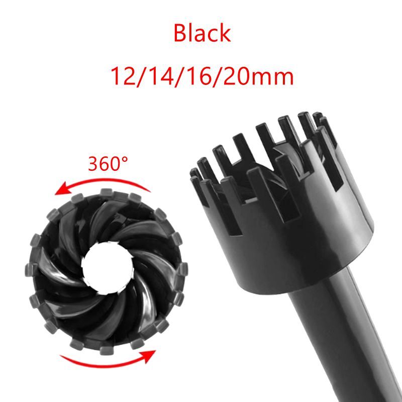 1 PC 12 ~ 20 มม.Aquarium Skimmer Float สีดํา PVC ท่อ Spin Surface Inflow Aquarium น้ําพืชกรองทําความสะอาดถังปลาอุปกรณ์เสริม